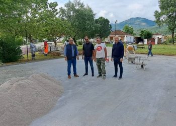 Με γρήγορους ρυθμούς προχωρά η κατασκευή της πλατείας Παλιουρίου