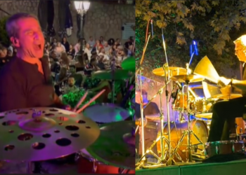 Ο Λοβέρδος έπαιξε ντραμς σε πανηγύρι στη Φωκίδα