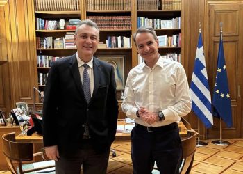 Συνάντηση του Γιώργου Κωτσού με τον Κυριάκο Μητσοτάκη στο Μέγαρο Μαξίμου
