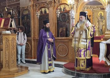 Ακολουθία των Προηγιασμένων Τιμίων Δώρων στον Ι. Ν. Κοιμήσεως της Θεοτόκου Μουζακίου