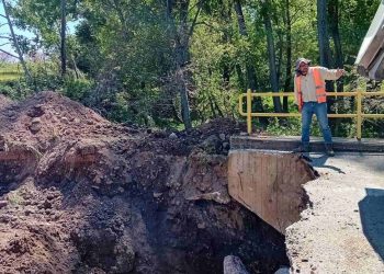 Εργασίες αποκατάστασης ζημιών στη Γέφυρα που συνδέει την Πτελοπούλα με Μέλισσα και Καρδίτσα