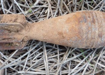 Βλήμα του Β’ Παγκοσμίου Πολέμου στην Κερασιά της Λίμνης Πλαστήρα