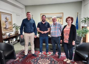 Συνάντηση  Τέλιου με τον Α. Σπυρόπουλο Γραμματέα του ΠΑΣΟΚ και υποψήφιο Ευρωβουλευτή