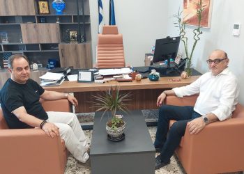 Επίσκεψη του βουλευτή Αριστοτέλη Σπάνια στο Δήμαρχο Καρδίτσας κ. Βασίλη Τσιάκο