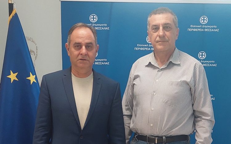 Συνάντηση του δημάρχου Καρδίτσας Β. Τσιάκου με τον περιφερειάρχη Θεσσαλίας