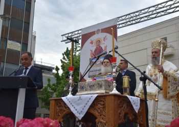 Προσφώνηση του Δημάρχου Καρδίτσας κ. Β. Τσιάκου στην υποδοχή της Τιμίας Αγίας Ζώνης της Θεοτόκου