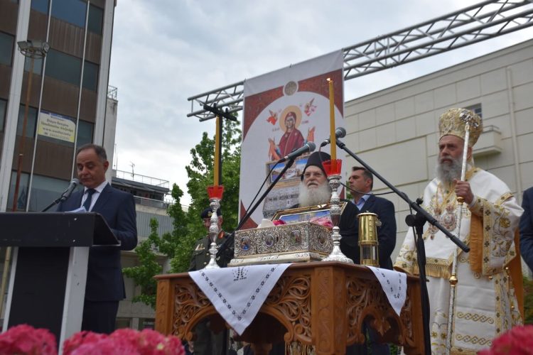 Προσφώνηση του Δημάρχου Καρδίτσας κ. Β. Τσιάκου στην υποδοχή της Τιμίας Αγίας Ζώνης της Θεοτόκου