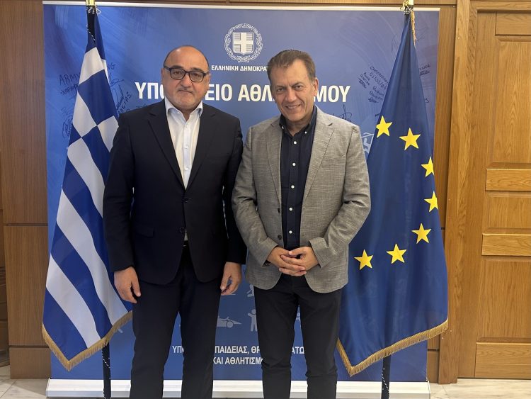 Συνάντηση  Σπάνια με τον Αναπληρωτή Υπουργό Αθλητισμού  Γιάννη Βρούτση