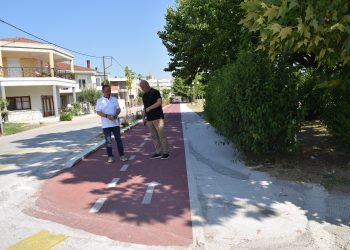 Τον νέο ποδηλατόδρομο επι της οδού Παναγούλη επισκέφτηκε ο Δήμαρχος κ. Βασίλης Τσιάκος