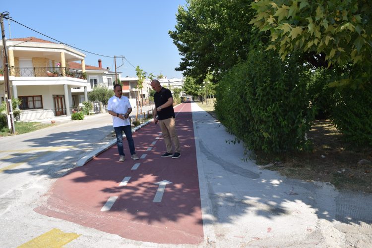 Τον νέο ποδηλατόδρομο επι της οδού Παναγούλη επισκέφτηκε ο Δήμαρχος κ. Βασίλης Τσιάκος