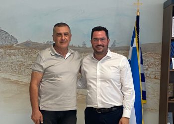 Συνάντηση Δημ. Κουρέτα με τον Γραμματέα της Κ.Π.Ε. του ΠΑΣΟΚ Ανδρέα Σπυρόπουλο