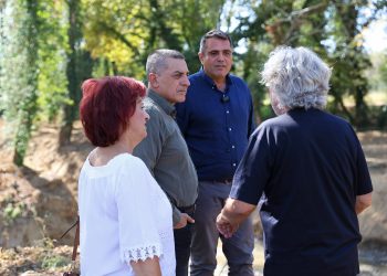 Αυτοψία του Περιφερειάρχη Θεσσαλίας  Δημήτρη Κουρέτα στον ποταμό Καράμπαλη