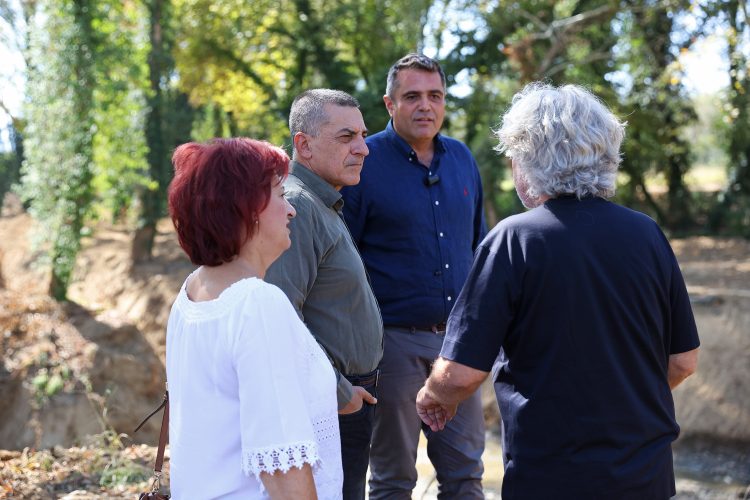 Αυτοψία του Περιφερειάρχη Θεσσαλίας Δημήτρη Κουρέτα στον ποταμό Καράμπαλη