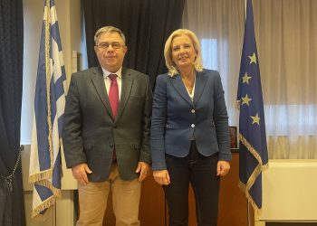 Συνάντηση Καραλαριώτου-Γαλαμάτη στην έδρα της Αποκεντρωμένης Διοίκησης Θεσσαλίας-Στερεάς Ελλάδας