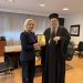 Επίσκεψη του Σεβασμιότατου Μητροπολίτη Λαρίσης και Τυρνάβου κ. Ιερώνυμου στη Γενική Γραμματέα Α.Δ.Θ.Στ.Ε.,  κα Ρένα Καραλαριώτου
