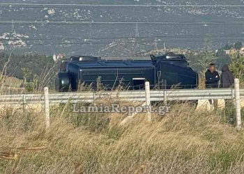 Διακοπή κυκλοφορίας στον Ε6 λόγω φωτιάς – Τούμπαρε αυτοκίνητο