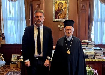 Με τον Οικουμενικό Πατριάρχη κ.κ. Βαρθολομαίο  συναντήθηκε στο Φανάρι ο Ανδρέας Στεργίου