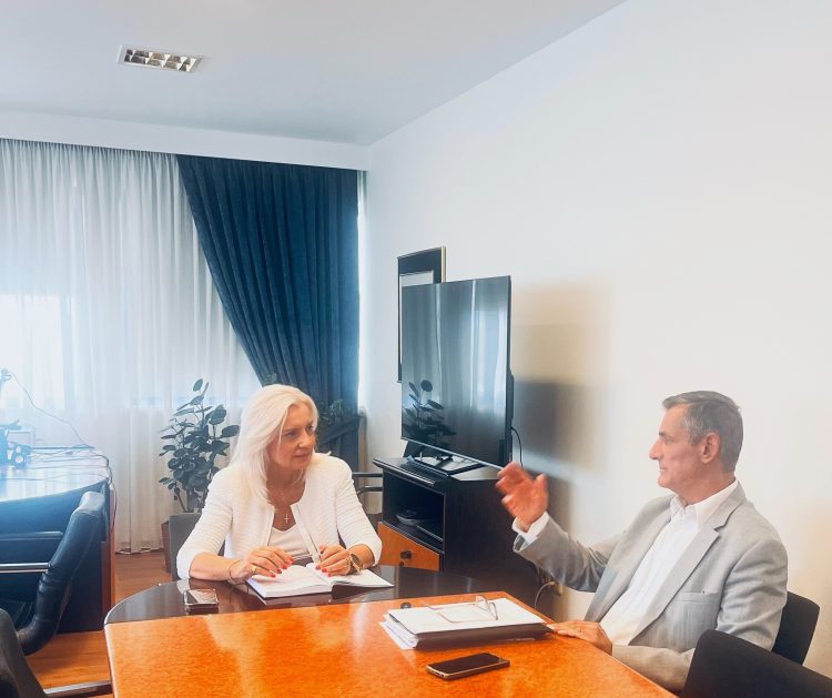 Συνάντηση εργασίας της Ρένας Καραλαριώτου με τον Γενικό Γραμματέα της Αποκεντρωμένης Διοίκησης Αττικής, Γρηγόρη Ζαφειρόπουλο