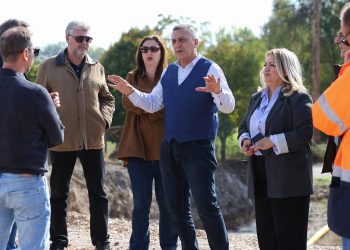 Αυτοψίες του Περιφερειάρχη Θεσσαλίας Δημήτρη Κουρέτα στην Παράκαμψη Συκεώνας, στα αντιπλημμυρικά του Ενιπέα και του Φαρσαλίτη και στη γέφυρα Καραβόπορου